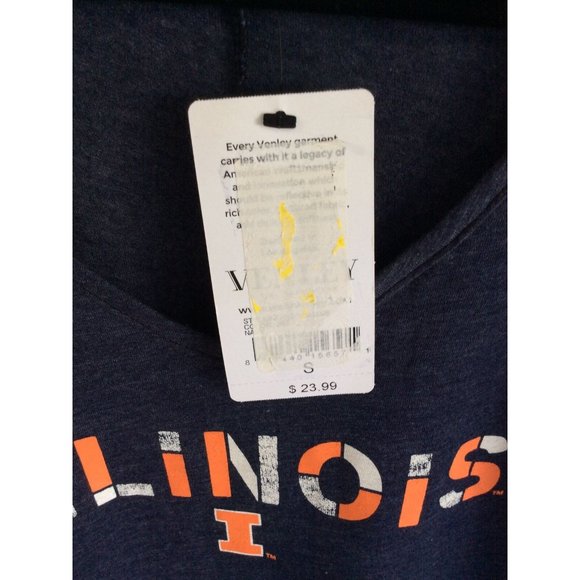 NWT University Of Illinois, Venley Tee Shirt, Size S, Vee Neck - Picture 4 of 8